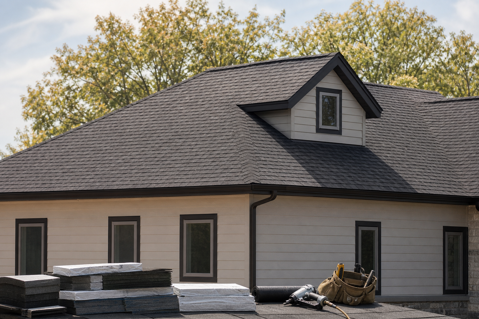 Asphalt shingle roofing in Elgin