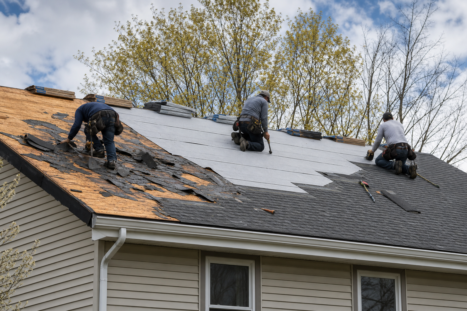 Roof replacement in Elgin